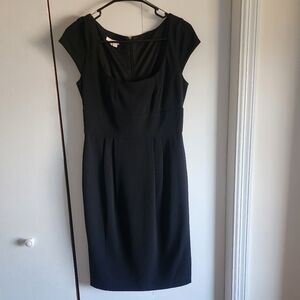 London Times Elegant Black Midi Dress